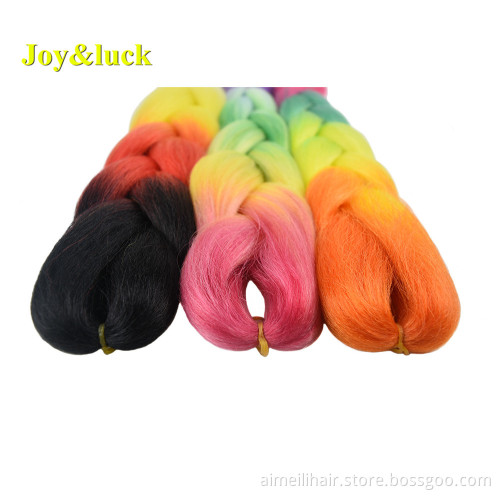 Jumbo Braids Wholesale Price Ombre Colors Hair for Women 24inches Long Twist Braids Synthetic Braiding Hair Extentions